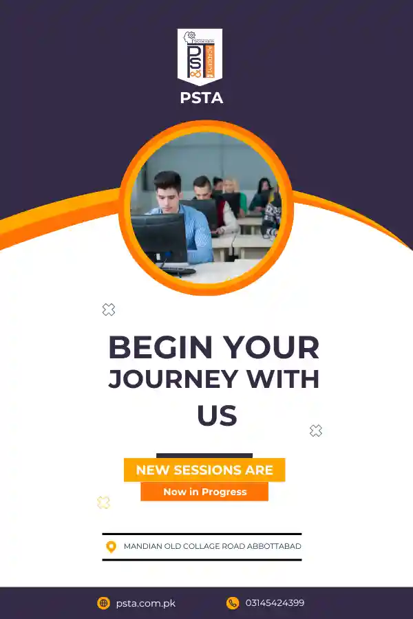 Students learning digital skills online and on-campus at PROFESSIONAL SKILLS & TECH ACADEMY in Pakistan