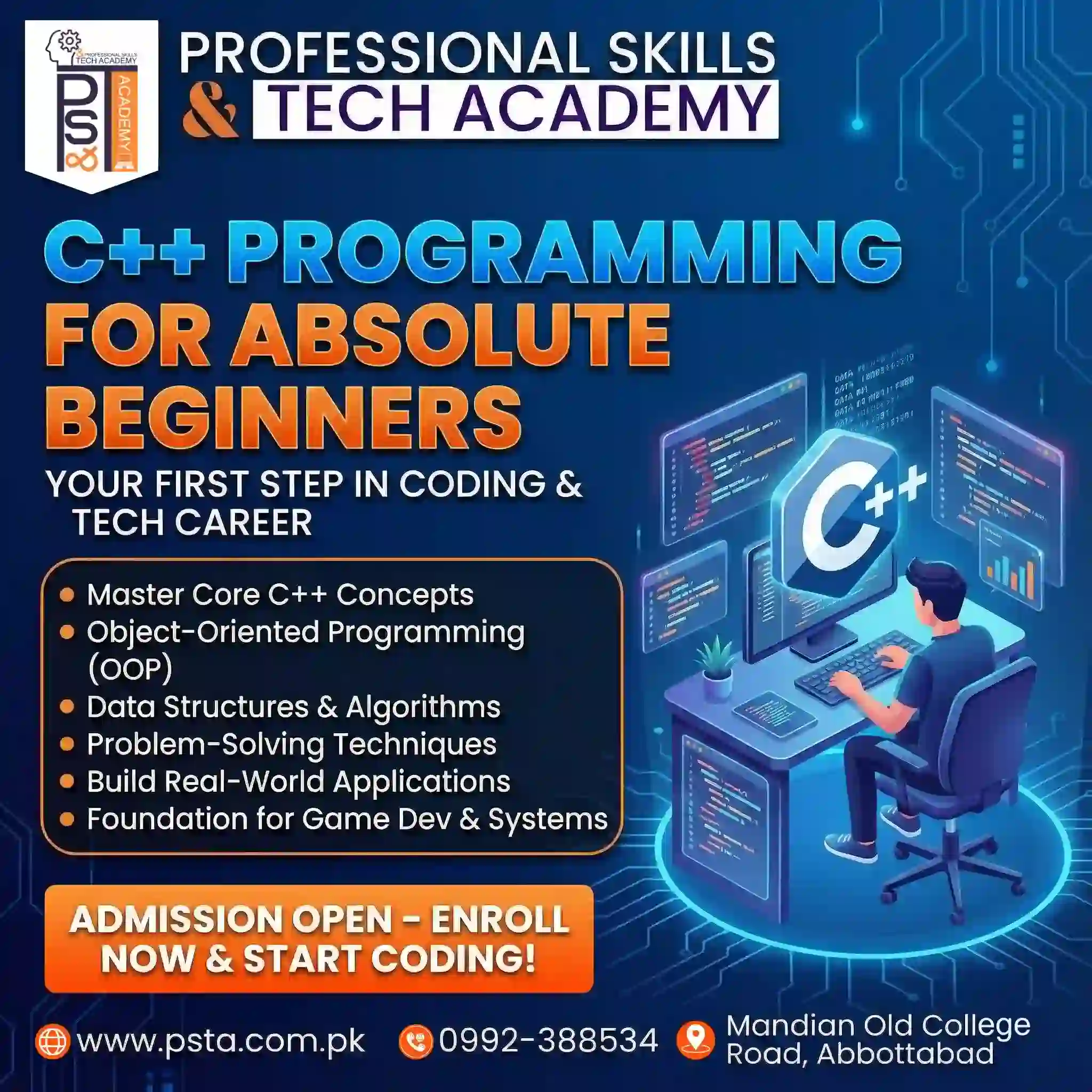 Best C++ Programming Course for Beginners in Pakistan Certification Course Online in Pakistan & Abbottabad