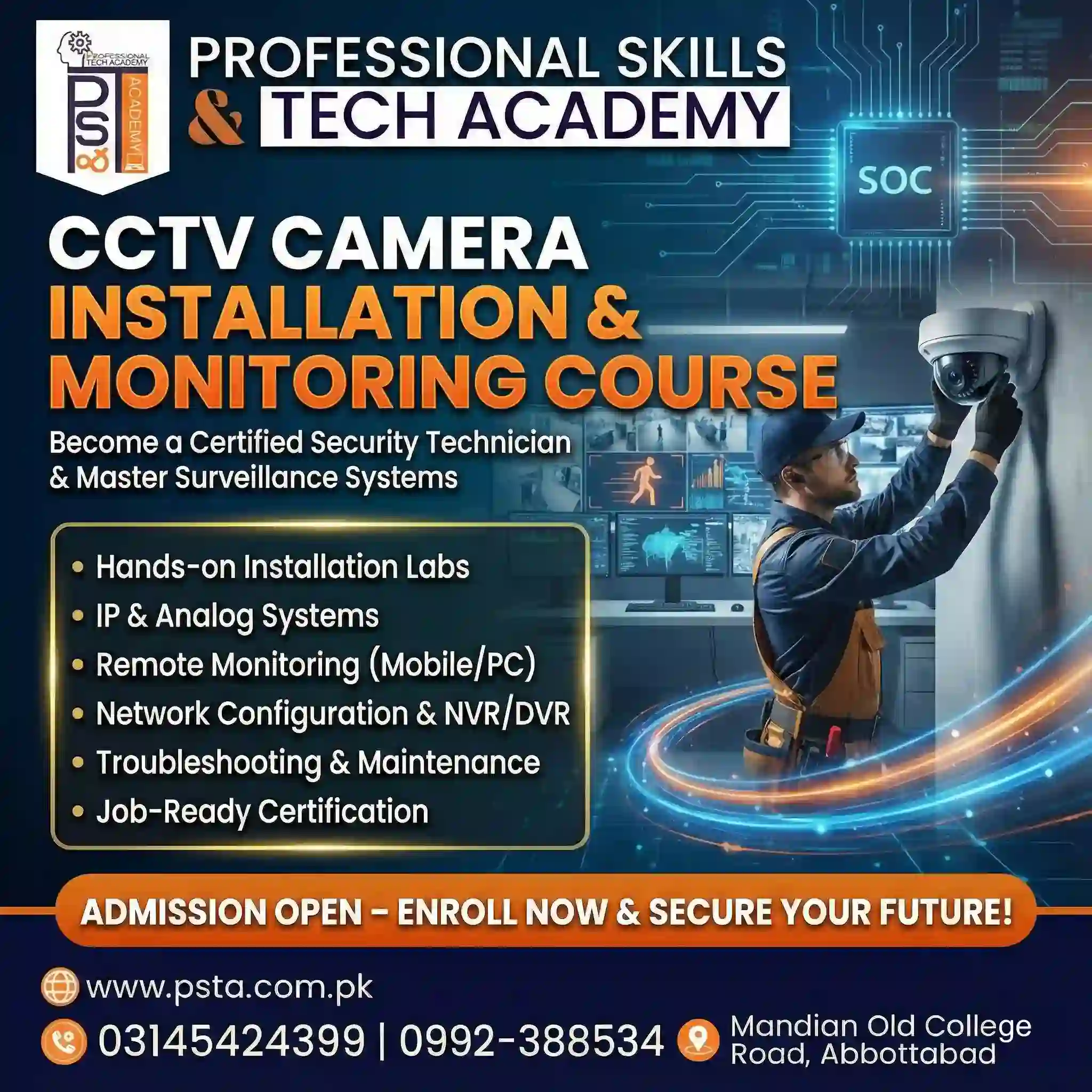 Certified Professional CCTV Surveillance & AI Security Technician (CPCST) Certification Course Online in Pakistan & Abbottabad