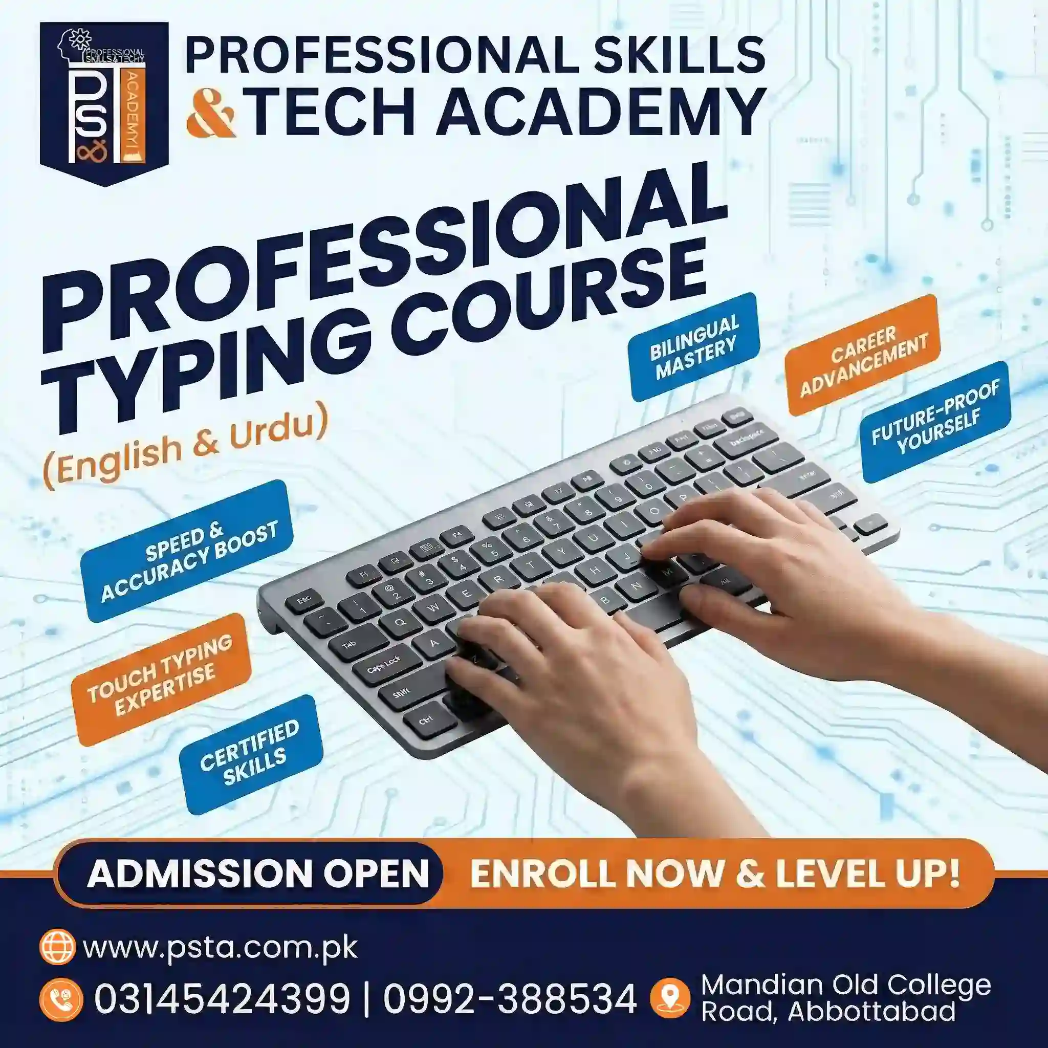 Professional English & Urdu Typing Course in Abbottabad Certification Course Online in Pakistan & Abbottabad